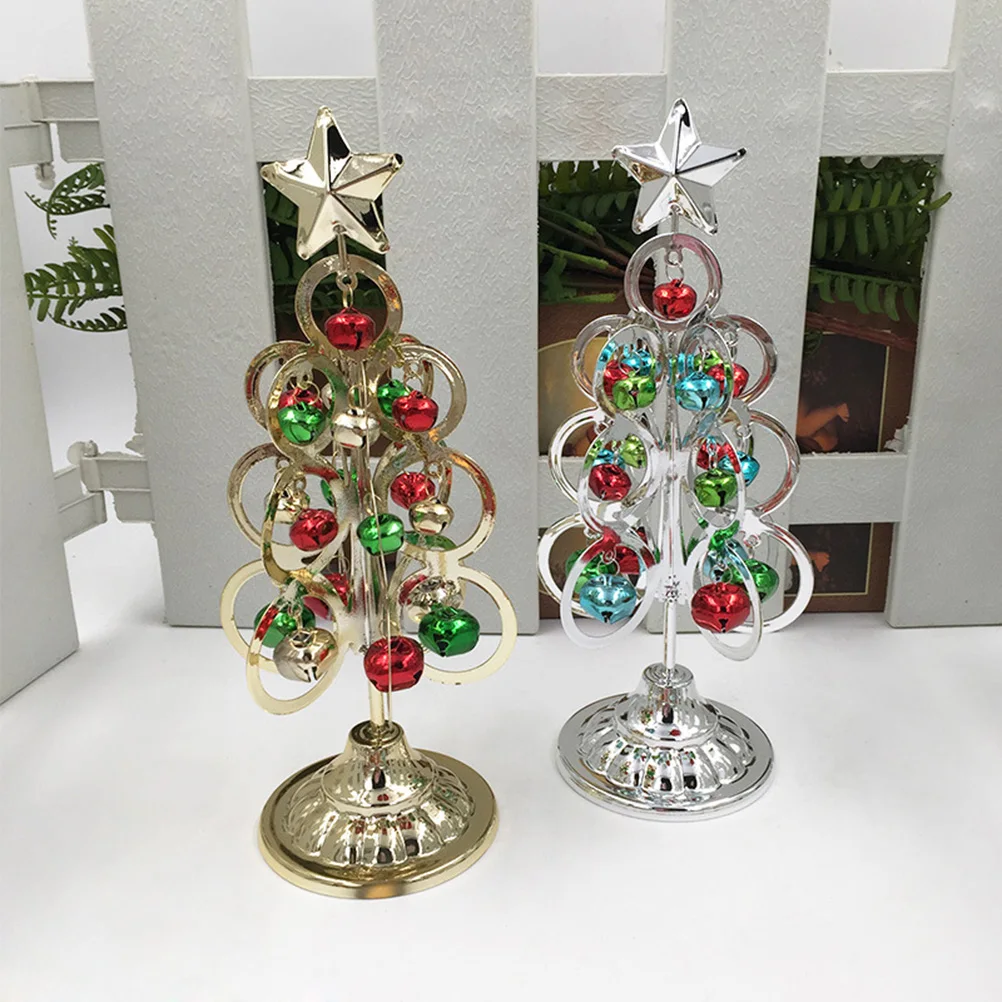 

Miniature Christmas Tree in Gold Iron Craft Desktop Christmas Decor Light Weight Portable Festive Indoor Outdoor Decoration