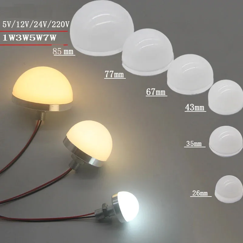 10Pcs DC5v 12v 24v AC220v Small Mini Bubble Light LED Round Lamp 9w 7w 5w 3w 77mm 58mm 43mm 35mm 3000k 4000k 6000k R/G/B Yellow