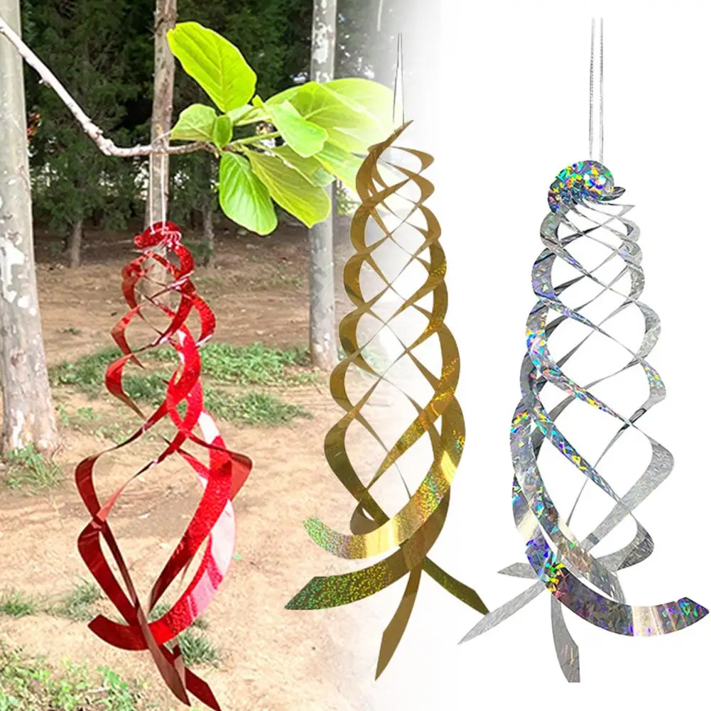 1Set Bird Repellent Reflective Film Laser Bird Repellent Reflective Film Farm Garden Bird Repellent Silver Hanging Wind Chime