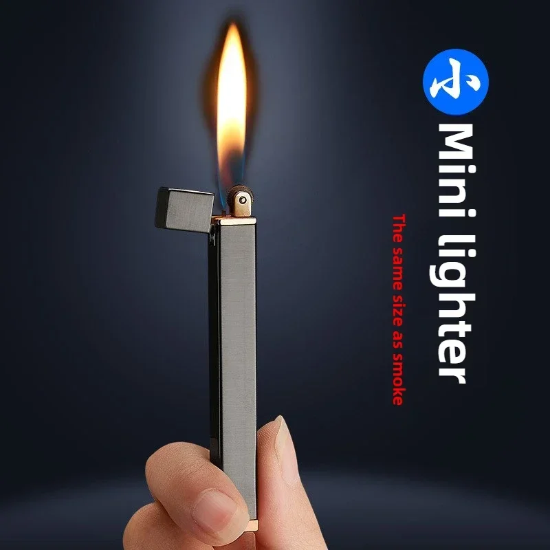

Мини-компактная зажигалка для шлифовального круга, бутан с открытым пламенем, портативная металлическая зажигалка, подарочные аксессуары для сигарет, оптовая продажа