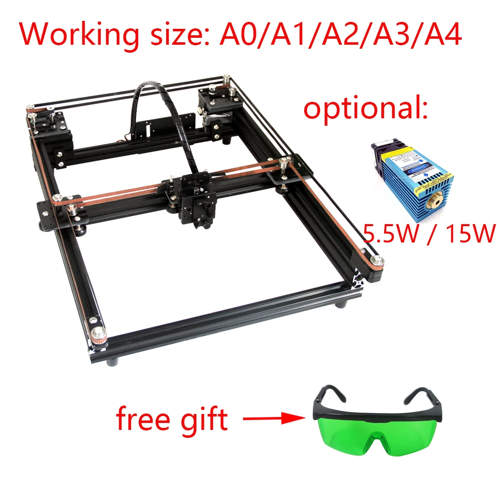 A0 A1 A2  A3  A4 Automatic Drawing Robot Writing Machine Frame Kit Belt Pulley Pen Laser Lettering Corexy Plotter for Children