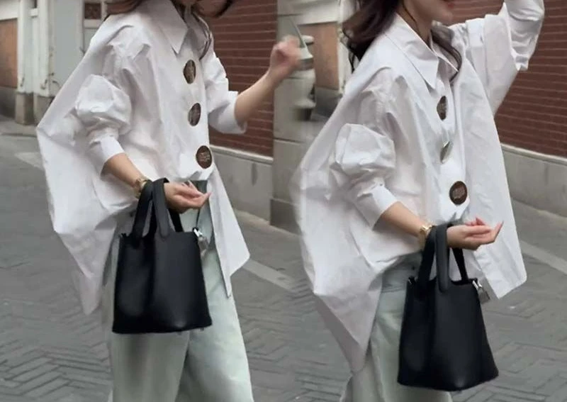 

2026 New Niche Design Bat Sleeve Shirt Women's Shirt Top