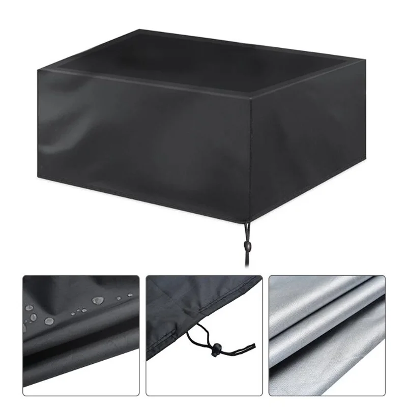 Outdoor Garden Pool Table Cover Snooker Table Protective Cover 210D Oxford Cloth Waterproof Dustproof Cover with Drawstring