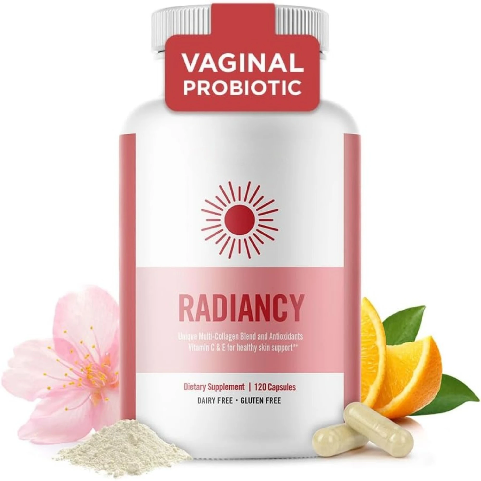 Vaginal Probiotics for Vaginal Dryness pH Balance Fights Itch Odor Anti-Aging Hyaluronic Acid Probiotics Vitamin C Multi Collag