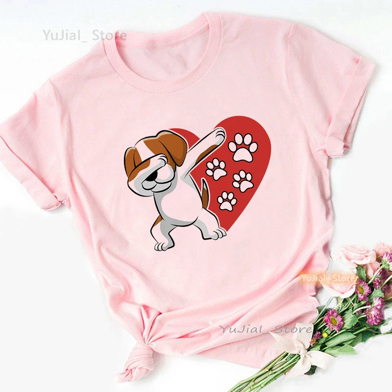 Love Beagle Dog Print T Shirt Women Harajuku Kawaii Dachshund/Doberman Pinscher/Chihuahua/Cavalier King Charles Spaniel Tshirt