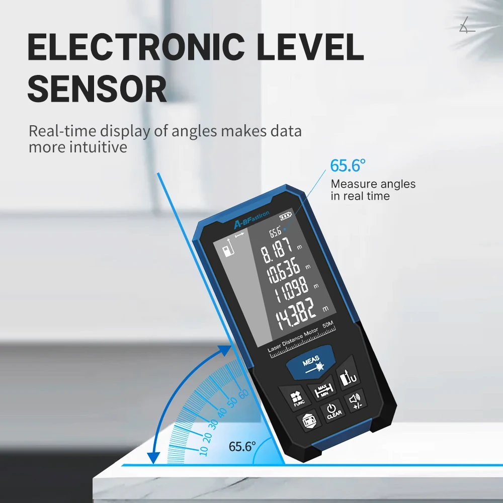 Imagem -04 - A-bf Fita Medida Laser Medidor de Distância Laser Profissional Trena Rangefinder Laser Metro Range Finder 50m 70m 120m