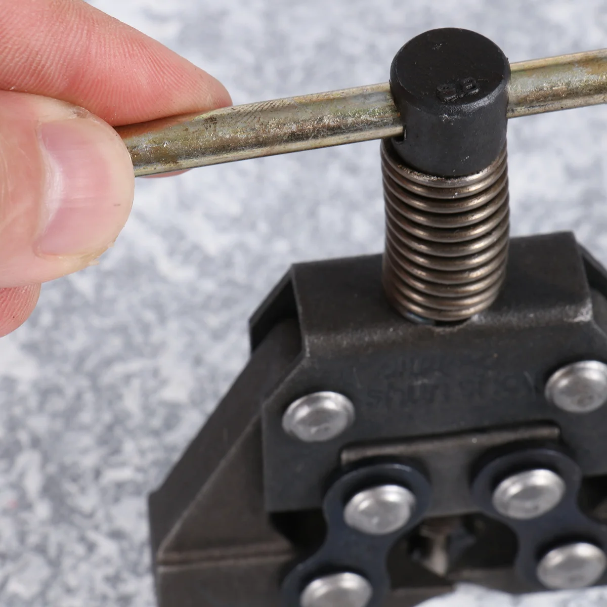 

Chain Repair Tool Bike Universal Splitter Cutter Breaker Durable Comfortable Handling Metal Frame Black Chain Tool