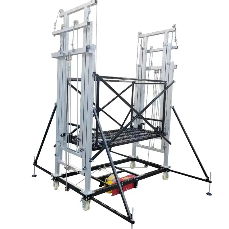 

500kg 2-10m Foldable Electric Scaffold Portable Safe Customizable Mobile Electric Lifting Scaffolding Lift Platform
