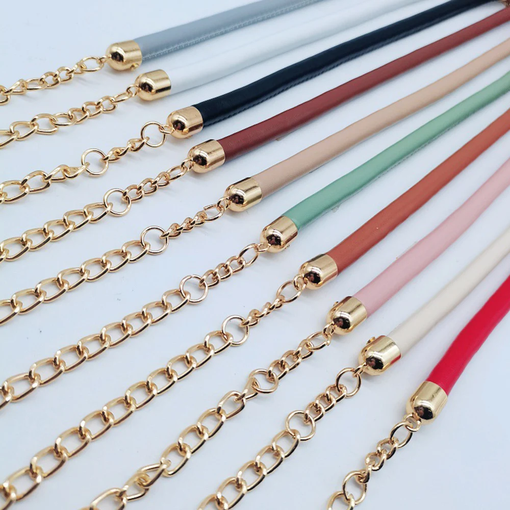 Ремешок через плечо из ПУ кожи для снижения давления, простой однотонный Сменный ремень на ремне, цепочка для сумки