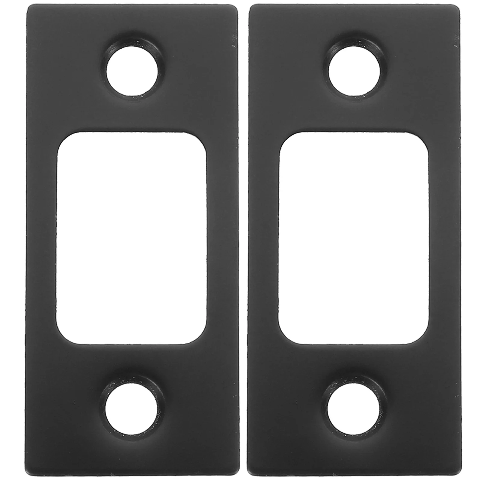 Plaque de couverture de pêne dormant en acier inoxydable solide, remplissage de plaque de gâche de porte pour la sécurité de la maison, Kit de réparation de porte solide et résistant à l'usure 2 pièces