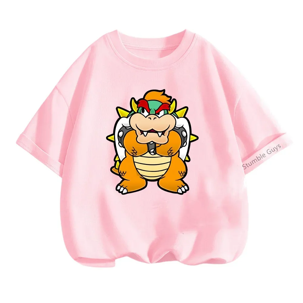 Casual Game Super Mario bros T-shirt Kids Harajuku Tops Fashion T-Shirt 3-14y Boys Clothes Girls Summer Teen Short Sleeve Tee