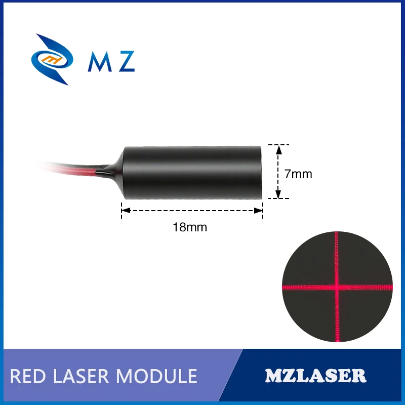 New Compact Red Cross Laser Diode Module 650nm D7mm 0.5mW 1mW 5mW 10mW 3V Industrial Grade Cross Laser For Woodworking Parts