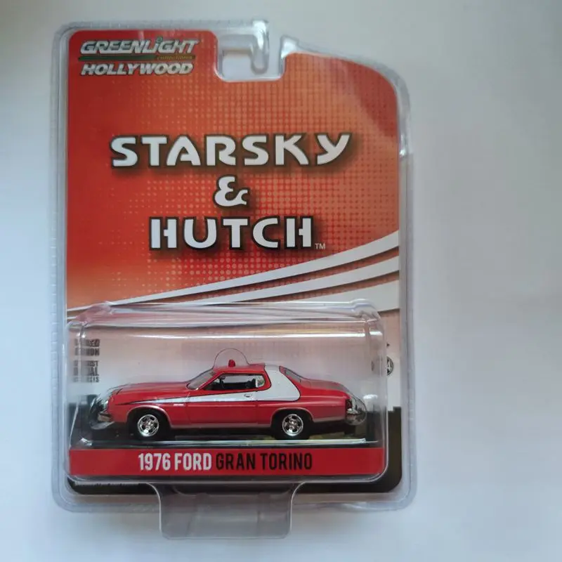 Greenlight Diecast Alloy 1/64 1976 Ford GRAN TORINO Car Model Red Adult Classic Collection Static Display Boy Toy