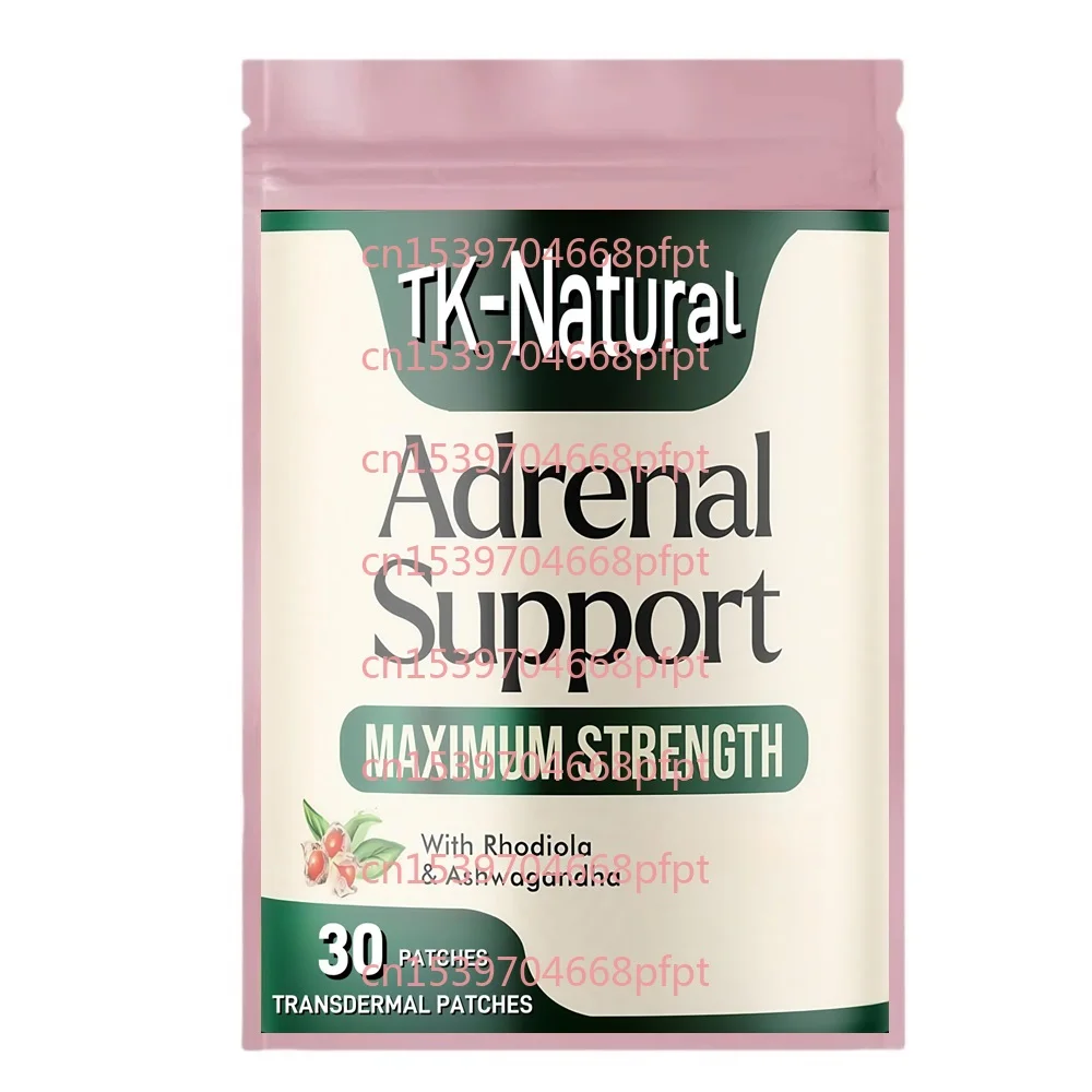 30 Patches de Apoio Adrenal Patches Transdermicos com Rhodiola Rosea, Basil Sagrado para Energia Equilibrada, Fadiga Adrenal