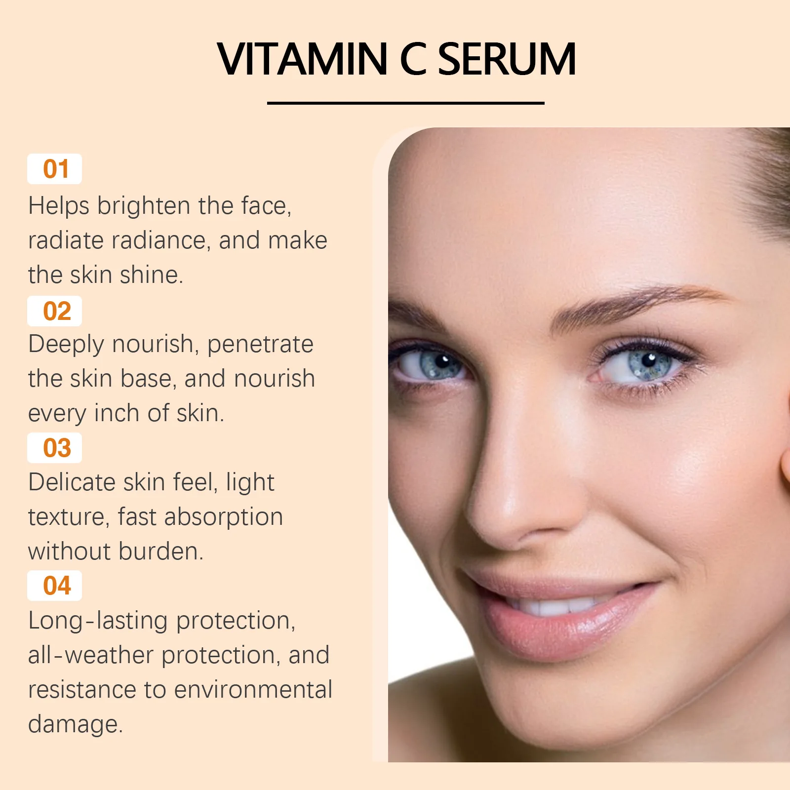 Vitamin C Brighten Essence Moisturizing Fade Melanin Lift Hydrate Firming Deep Repairing Anti-Dry Shrink Pores Lightening Serum