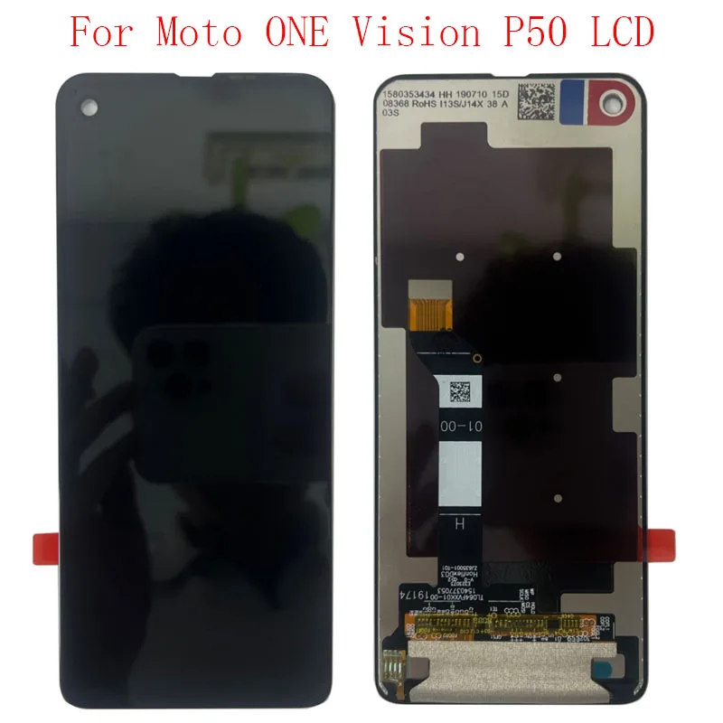 

Pantalla LCD For Motorola One Vision, repuesto de montaje de digitalizador con pantalla táctil,compatible con P50,XT1970, XT2013