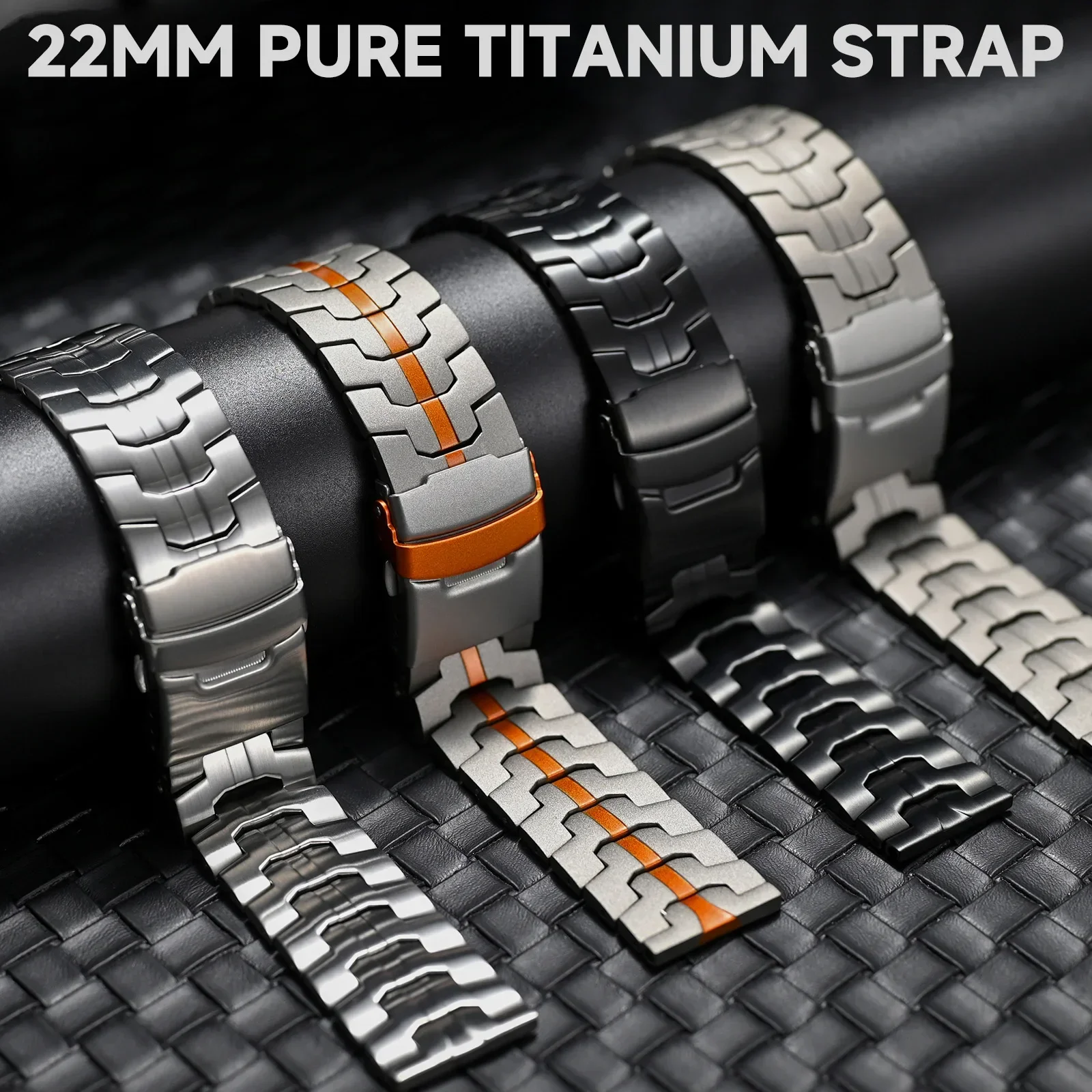 22mm Titanium Strap For Huawei Watch 4 Pro GT3 Pro GT4 46mm Business Band For Samsung Watch 3 45mm For Amazfit GTR 47mm Bracelet