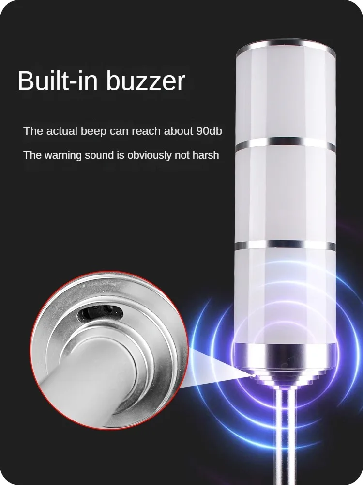 Spia LED in alluminio multistrato da 24 V diametro 80 mm per macchine utensili PNP/NPN cicalino torre lampada indicatore di segnale dell'attrezzatura