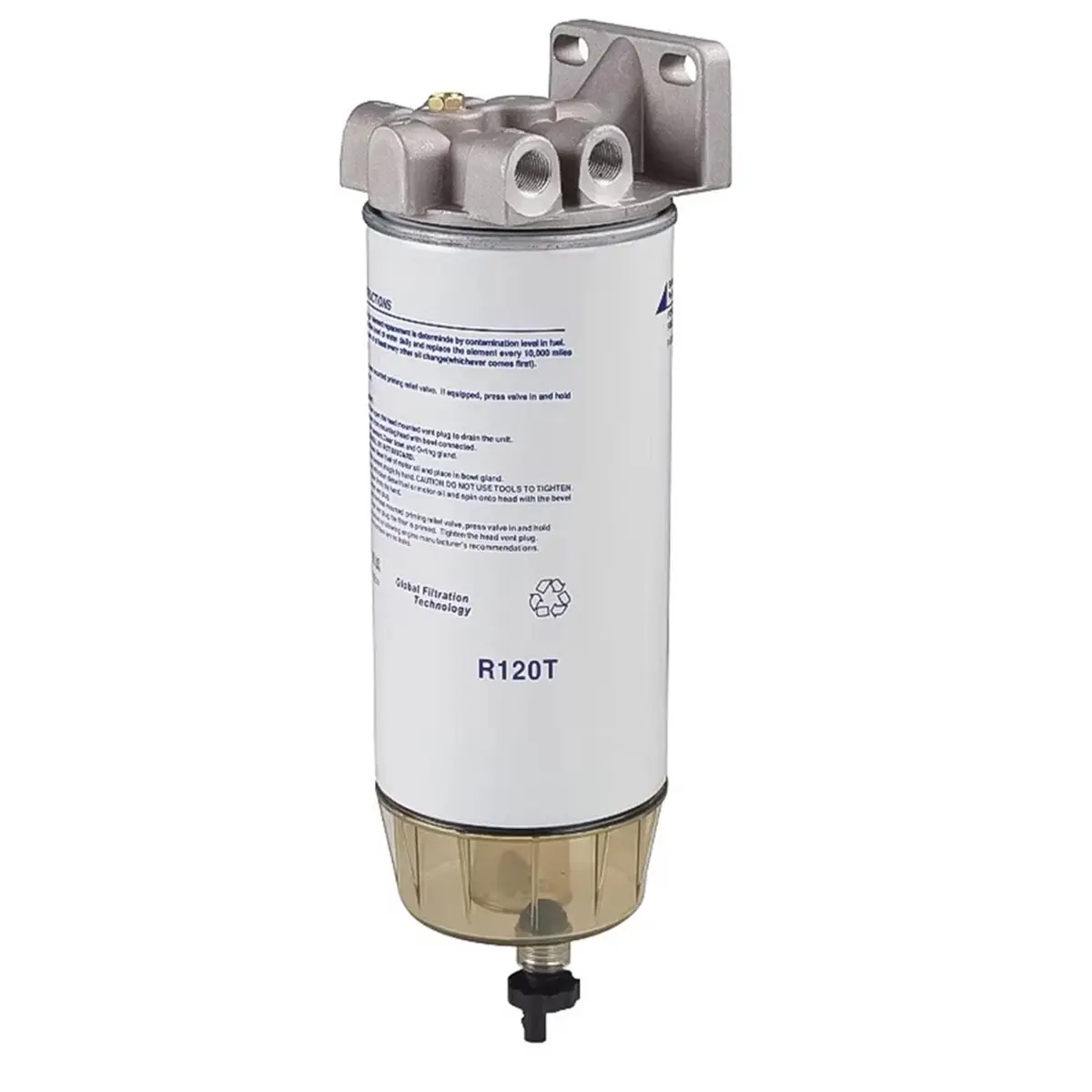 GOODT37C R120T Fuel Water Seperator Filter Assembly for Small Diesel Engines in Speedboats and Oil Tankers Oil Water Separation