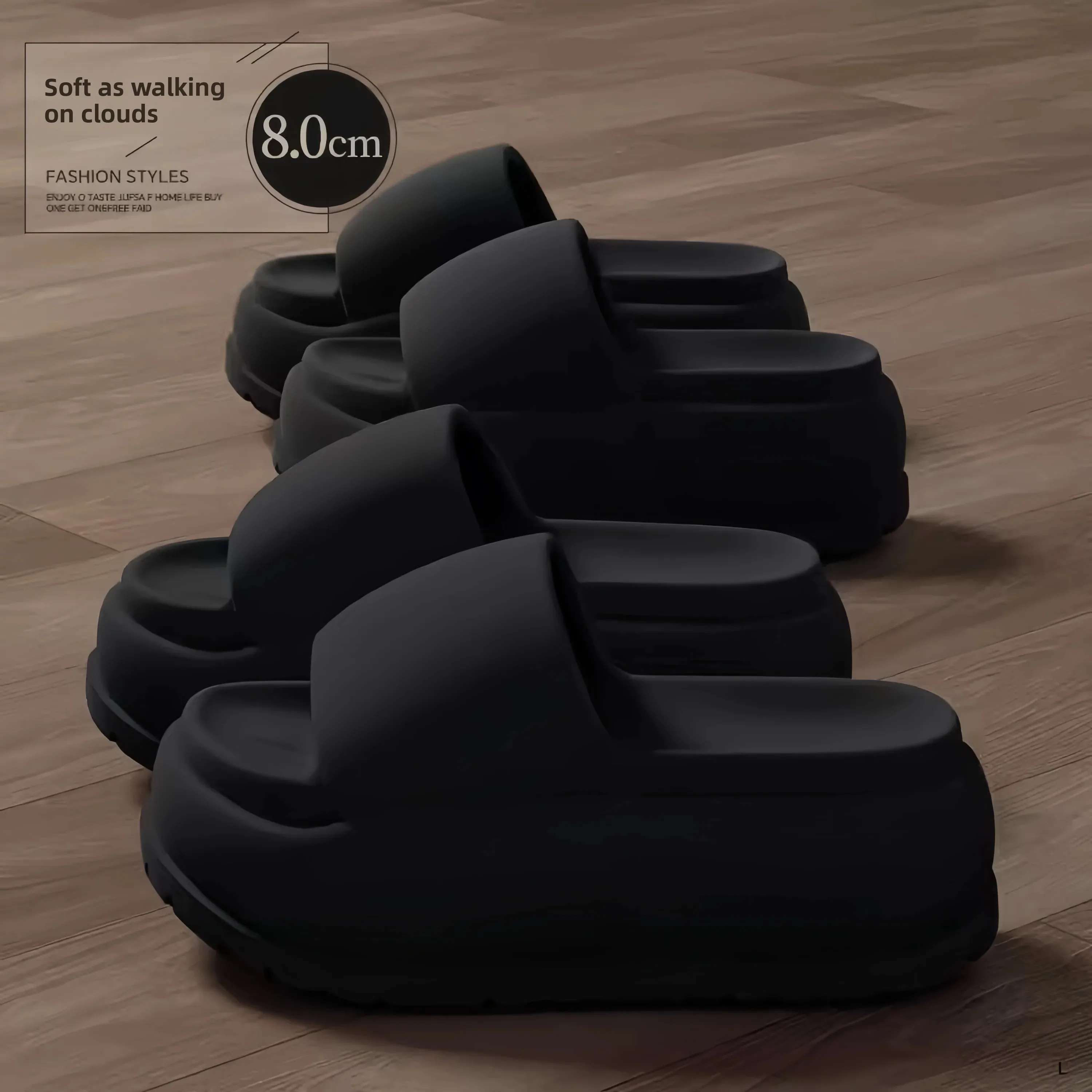 

EVA Material 80cm Heel Heightened Slippers Women Summer Outdoor Home Indoor Beach Anti-slip Thick Bottom Flat Sandals