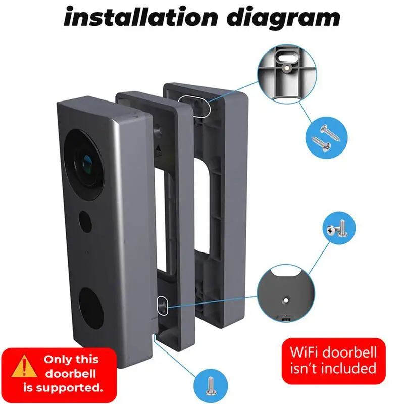 Anti-Theft Video Doorbell Mount แหวนผู้ถือออดวิดีโอ Doorbell Bracket กล้อง Doorbell Mount แหวน Doorbell Mount Doorbell