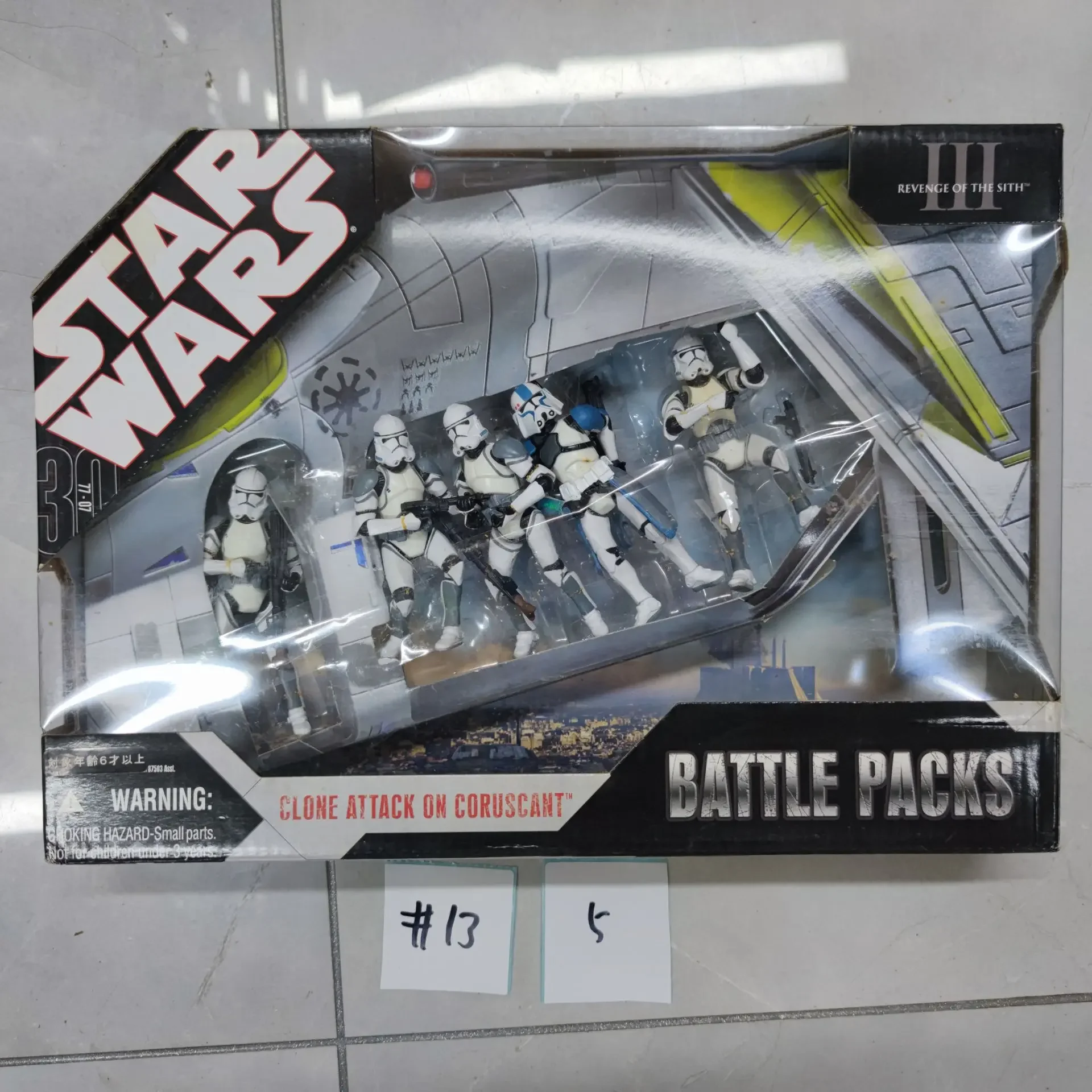 مجموعة حزم معركة حرب النجوم جيدي سيث كلون تروبر درويد المتمردين 3.75 بوصة صندوق شخصية الحركة التالفة #6