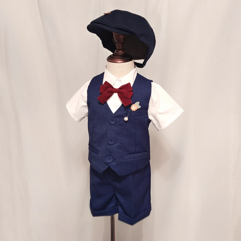 

Baby Suit Kids Photograph Flower Boys Birthday Dress Children Overalls Formal Wedding Performance Dance Tuxedo Wear High quality