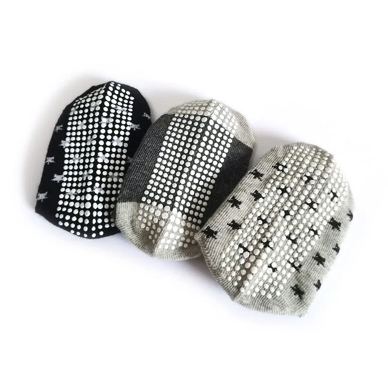 6 Paar Kindersocken, gestreift, Sternmuster, rutschfeste Bodensocken für Kleinkinder, Babys, Jungen – Detail 8