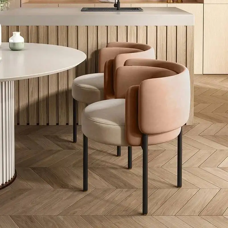 غرفة نوم بسيطة المنزلية كرسي قابل للطي البلاستيك المحمولة المطبخ مسند الظهر البراز ضوء كرسي التجميل فندق مطعم كرسي #5