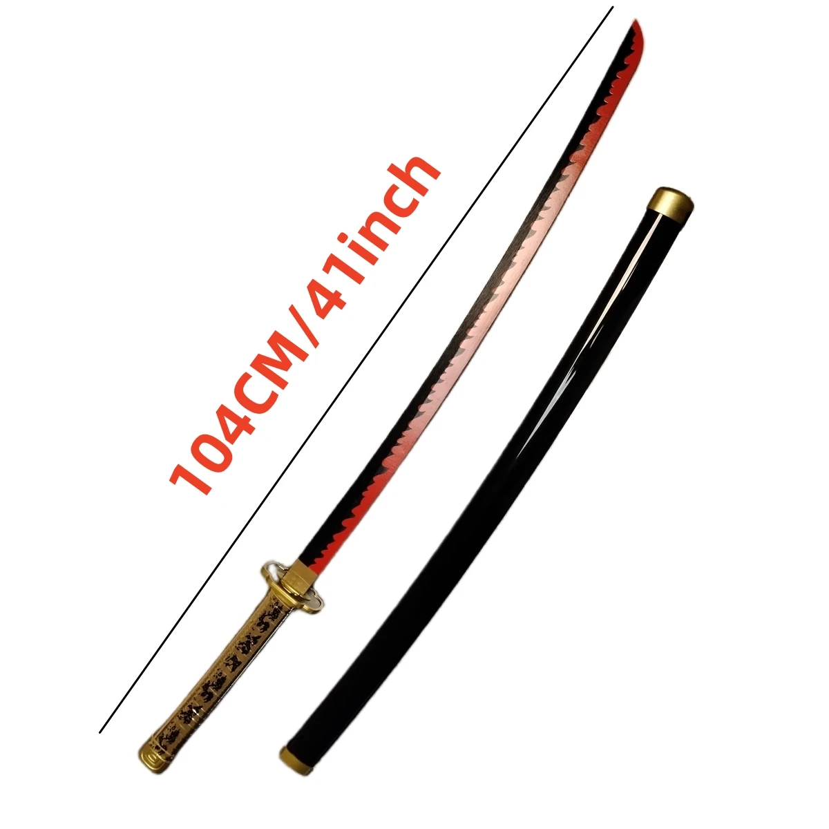 104 سنتيمتر/41 بوصة تأثيري Tsugikuni Yoriichi أنيمي سانيمي كيميتسو لا Yaiba أنيمي النينجا سكين كاتانا الساموراي دور اللعب سيف من الخيزران #2