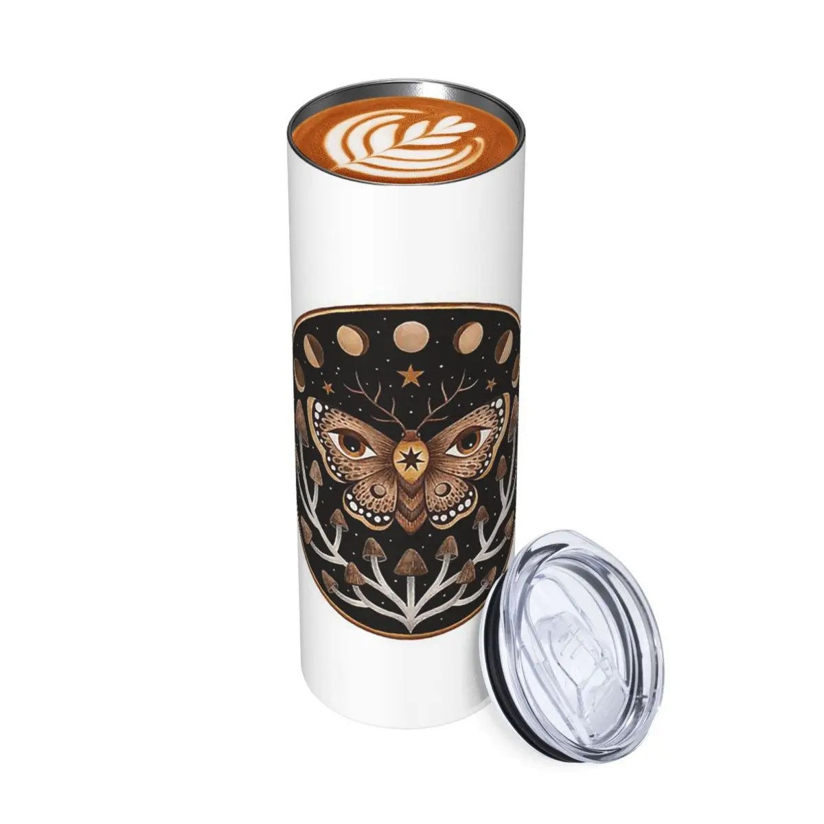 Forest Vision Stainless Steel Tumbler Vacuum Insulated Mugs Thermal Cold Cup Straw With Lid 20oz