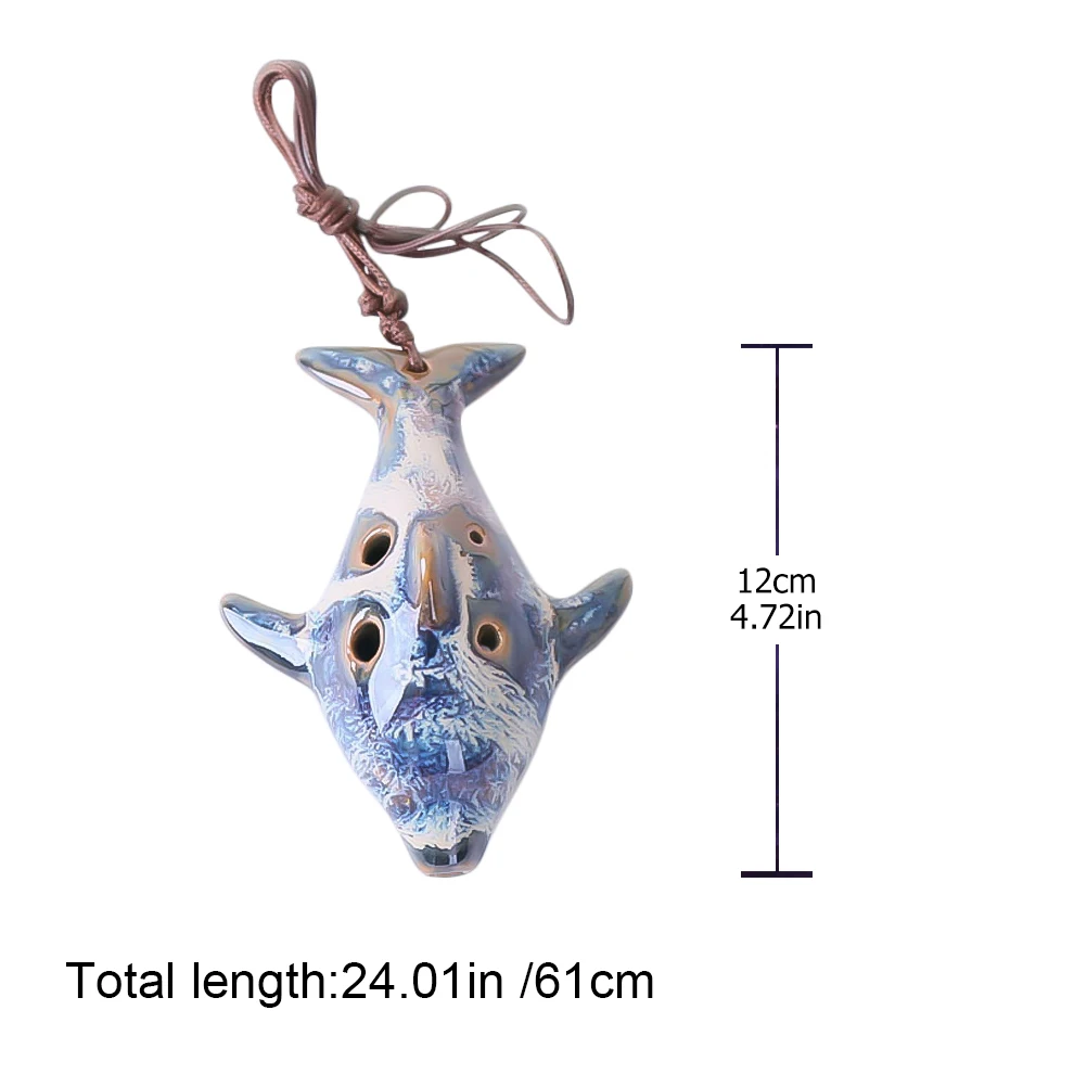 

1pc Ceramic Ocarina 6 Holes Kids Musical Instrument Easy to Ceramic Ocarina Flute Learn Portable Gift Christmas Present