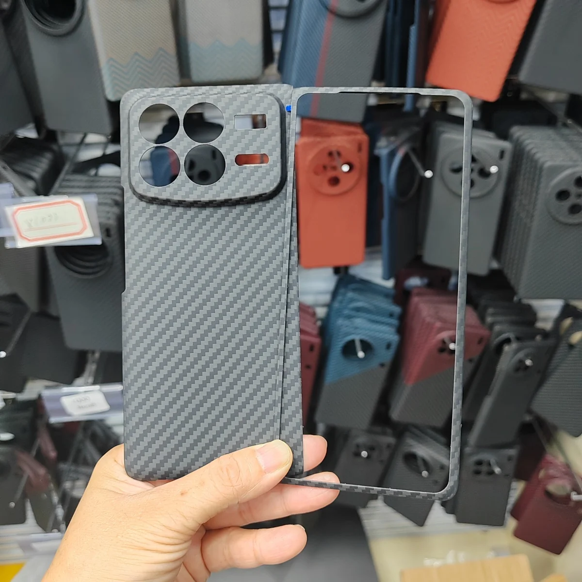 Real Genuine Aramid Carbon Fiber Phone Case For Xiaomi Mix Fold 4 Fold4 Ultra Thin Shockproof Light Bumper Frame Shell Cover - Image 4