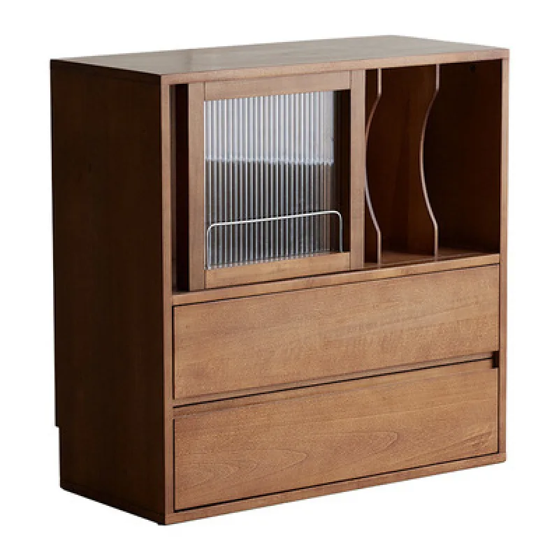Floor-to-ceiling multi-functional storage book storage solid wood bookcase, household living room