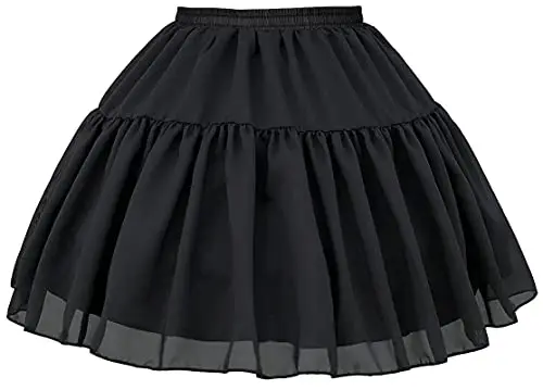 Meisjes Lolita Ondergoed Cosplay Petticoats Onderrok Half Slips Elastische Taille Chiffon Rok