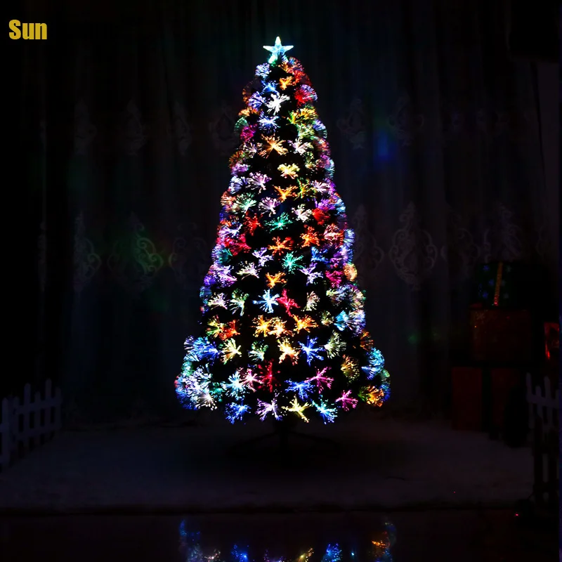 1.2 M -3M  Colorful Fiber Christmas Tree Decorative Ornaments  Light  Luxury Xmas Store Decorations Gift Navidad Decor