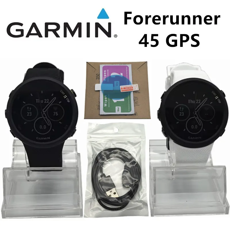 Original Garmin Forerunner 45 GPS inteligente deportes al aire libre reloj de ritmo cardíaco admite múltiples idiomas 95% nuevo