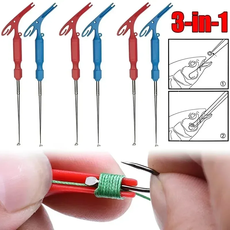 Security Extractor Fish Hook Disconnect Remove 3 in 1 Fishing Tool Fishing Universal Fly Nail Quick Knot Tying Tool Accessories