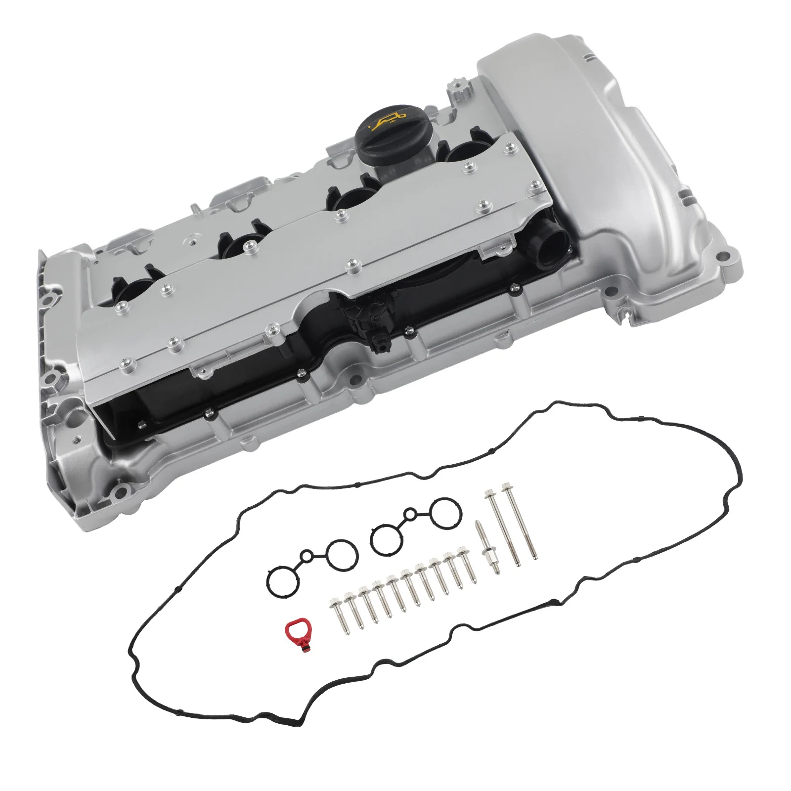 Aluminium-Ventildeckel mit Dichtung & Kappe für Mini Cooper JCW R55 R56 R59 2007-2012