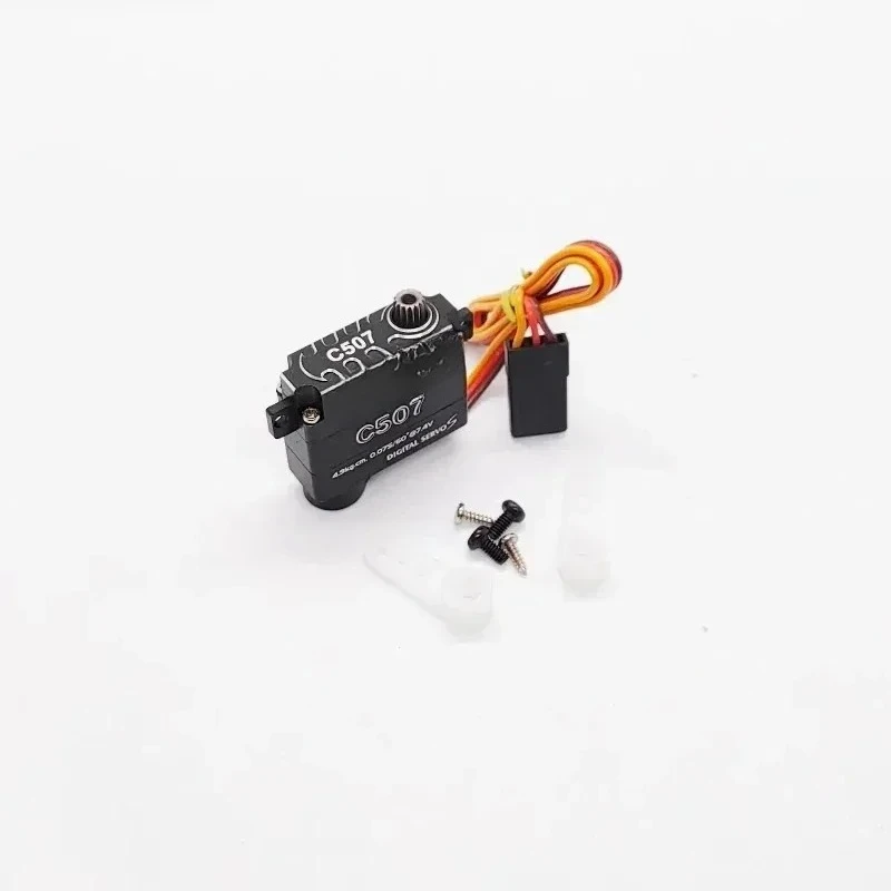 1pcs New Kingmax C507 9g Hollow Cup Metal Gear High and Low Pressure Digital Thin Wing Glider Mini Servo