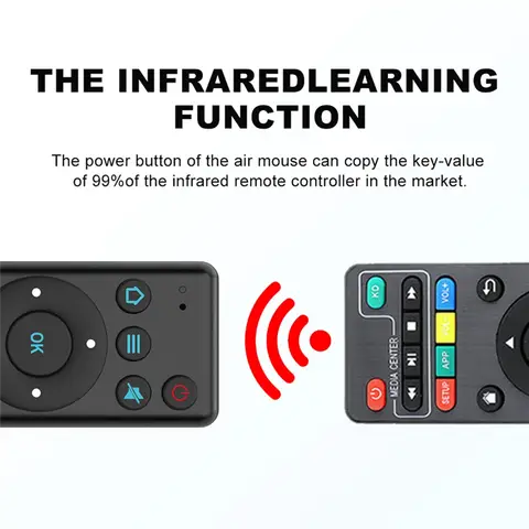 M5 블루투스 5.2 에어 마우스 무선 적외선 학습 리모컨, 스마트 TV 박스 TV 프로젝터 및 PC 스마트 홈용