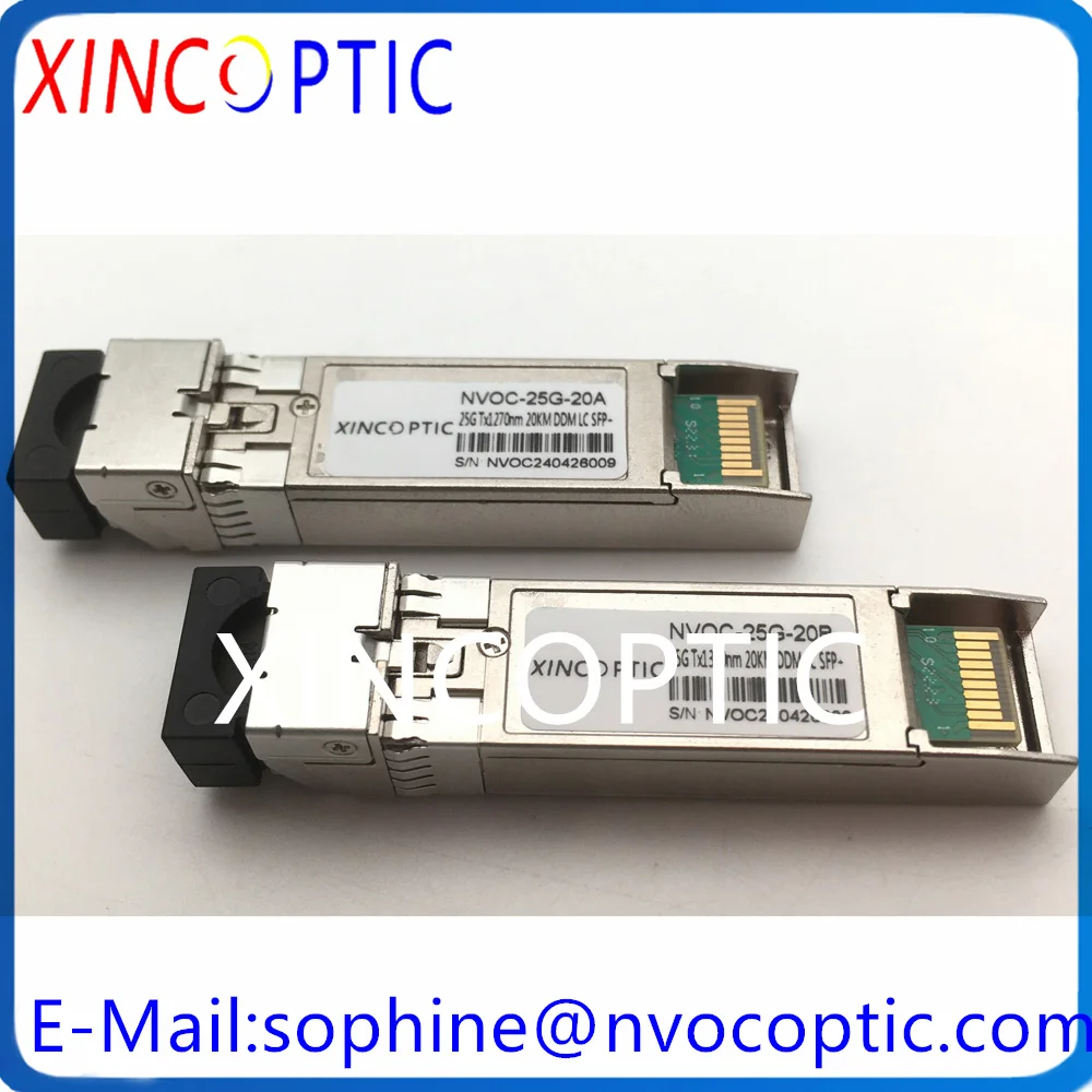 Imagem -03 - Módulo de Ligação Óptica de Fibra para Huawei Mikrotik Cisco 25g Bidi Wdm sm Sfp28 1270nm 1330nm 20km Único Modo lc