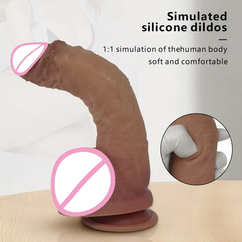 Soft Flesh Real Dildo Anal Plug Erotic Toy for Women Medical Silicone Gay Vaginal Masturbators Penis Big Suction Cup Dick god