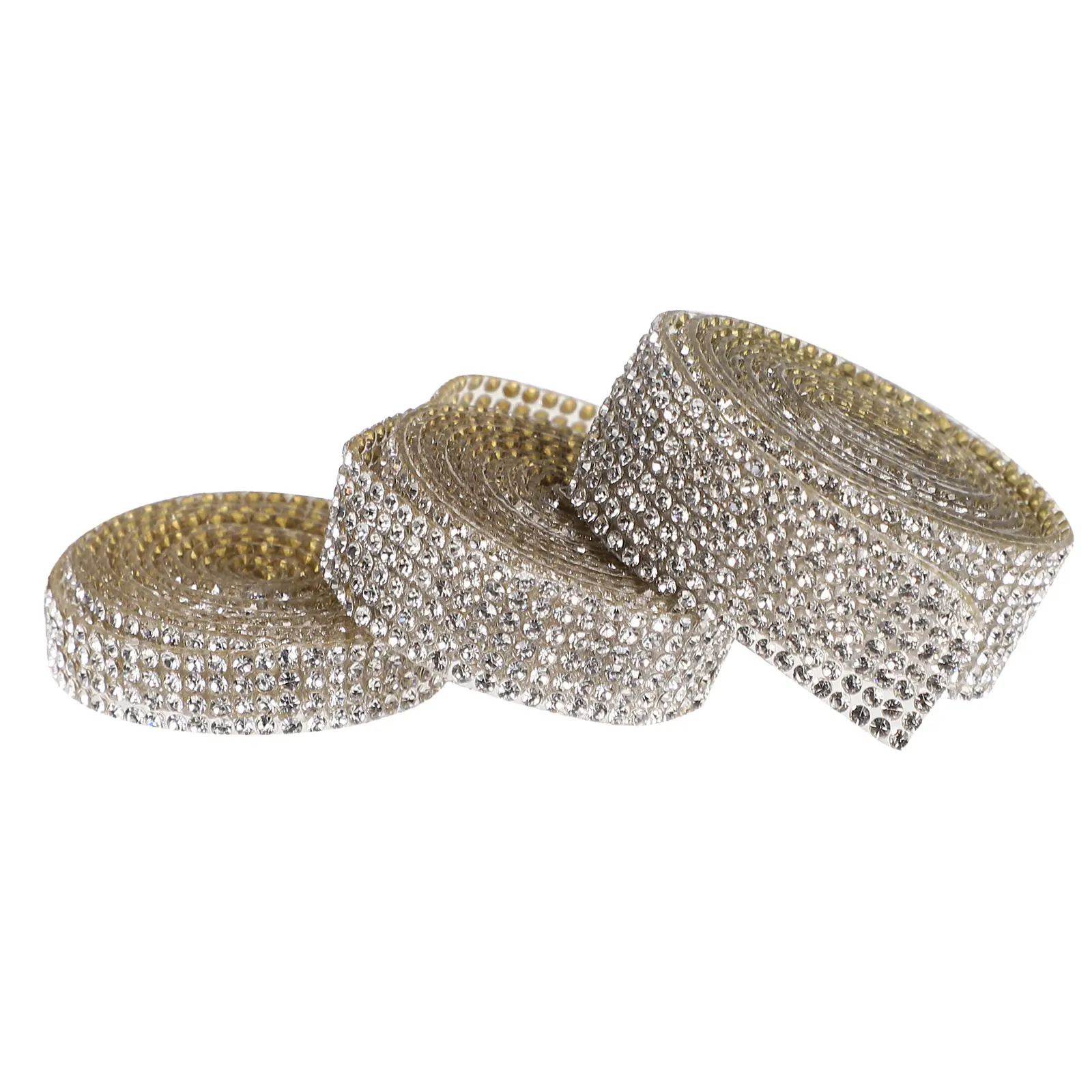 

3pcs 3 Rolls Rhinestone Adhesive Ribbons Shiny Decorations for Dress DIY Accessories Tape Hot Fix Iron On Appliques Sewing Craft