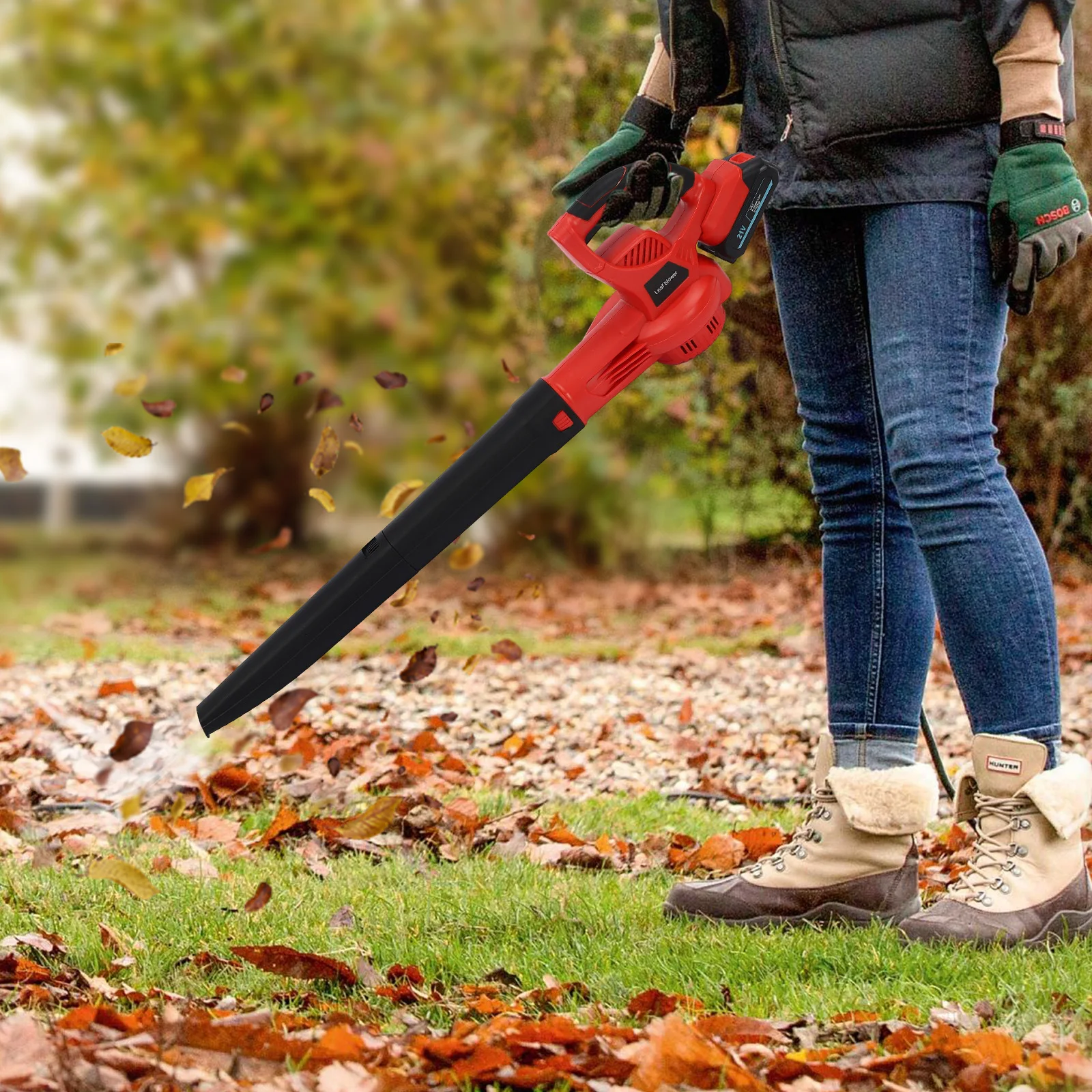 Handheld Lithium-ion Leaf Snow Blower Cordless Portable Jet Fan 21 Volt 136 CFM US/UK/EU PLUG