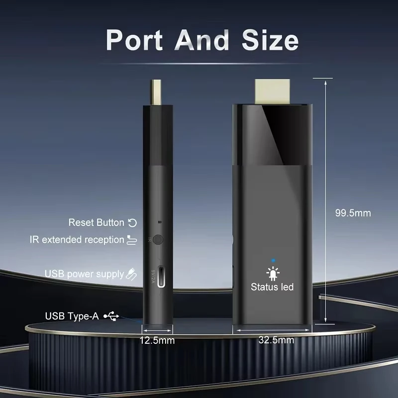 Q12 Ultra HD 8K Android TV H313 رباعي النواة 2.4/5G Dual Wifi Bluetooth 5.4 8GB RAM 128GB ROM صوت عن بعد Android 14.0 TV Stick Box