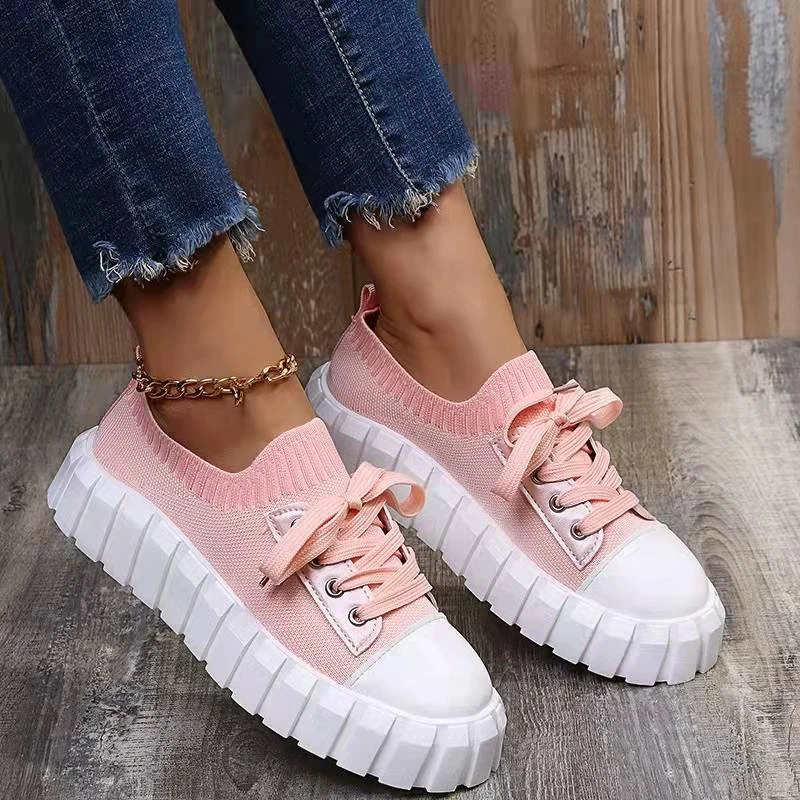 Scarpe sportive da donna 2022 primavera e autunno nuovo stile PU scarpe Casual comode e leggere scarpe sportive spesse antiscivolo all\'aperto