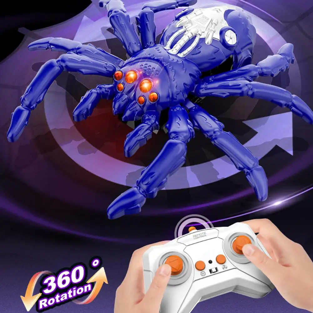 Realistic Biomimetic RC Wall Climbing spider Robot Toy Remote Control Toy Gifts Climbs Glass & Smooth Walls
