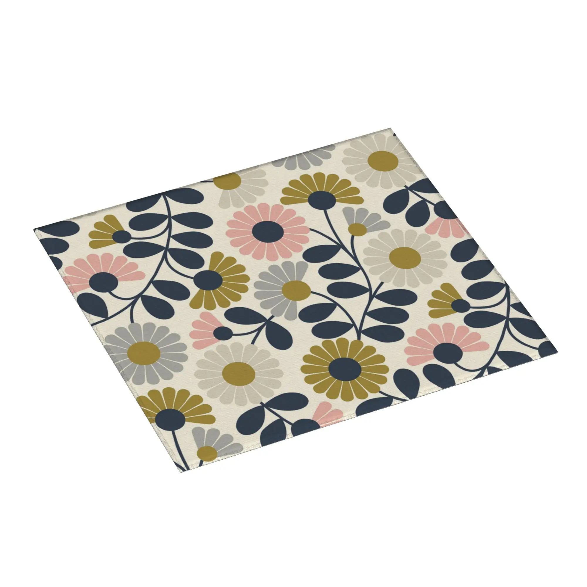 Drying Mat For Kitchen Orla Kiely Flower Scandinavian Water Absorbent Waterproof Reusable On Slip Kitchen Counter Protector Mat