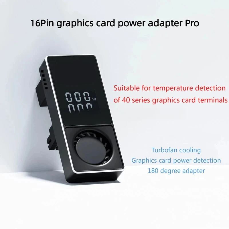 

RTX4090/4080/4070 16PIN Adapter 180 Degree Graphics Card Power Supply Steering Head Turbo Cooling